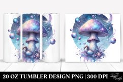 Detailed Shiny Mystical Celestial Mushroom Watercolor Splash Product Image 1