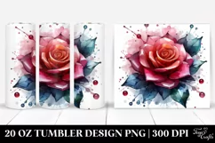 Vibrant Colorful Rose | 20 Oz Tumbler Product Image 1