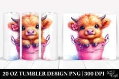 Vibrant Baby Cow in Bucket | 20 Oz Tumbler Product Image 1