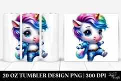 Modest Unicorn with Cool Haircut 20 Oz Tumbler Product Image 1