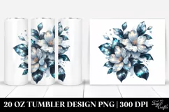 Shiny Marble Jasmine Design | 20 Oz Tumbler Product Image 1