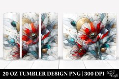 Abstract Stained Poppy | 20 Oz Tumbler Product Image 1