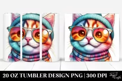 Colorful Kitten Portrait Tumbler Product Image 1