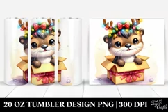 Expressive Otter with Cool Haircut 20 Oz Tumbler Product Image 1