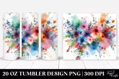 Colorful Watercolor Background | 20 Oz Tumbler Product Image 1