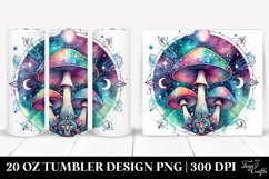 Vibrant Magical Celestial Mushroom Clipart, 20 Oz Tumbler Product Image 1