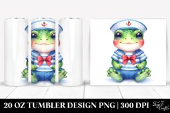Colorful Baby Frog Sailor Suit | 20 Oz Tumbler Product Image 1