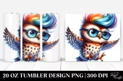 Modest Owl, Transparent 20 Oz Tumbler Product Image 1