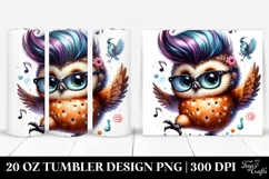 Funny Jumping Owl, Transparent 20 Oz Tumbler Product Image 1