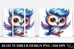 Funny Jumping Owl, Transparent 20 Oz Tumbler Product Image 1