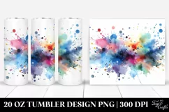 Colorful Watercolor Background | 20 Oz Tumbler Product Image 1