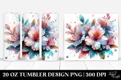 Shiny Rhododendron Abstract Clipart, 20 Oz Tumbler Product Image 1