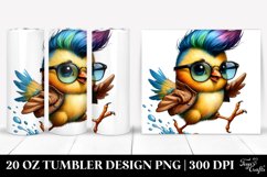 Goofy Cute Bird Watercolor 20 Oz Tumbler Product Image 1