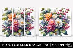 Vibrant Colorful Jasmine Bouquet | 20 Oz Tumbler Product Image 1