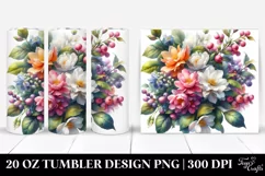 Vibrant Colorful Jasmine Bouquet | 20 Oz Tumbler Product Image 1