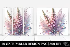 Abstract Shiny Foxglove Clipart 20 Oz Tumbler Product Image 1