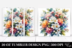 Vibrant Colorful Jasmine Bouquet | 20 Oz Tumbler Product Image 1