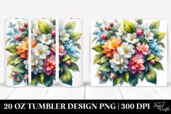 Vibrant Colorful Jasmine Bouquet | 20 Oz Tumbler Product Image 1