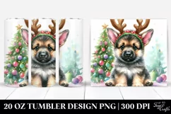 Whimsical Colorful Baby German Shepherd 20 Oz Tumbler Product Image 1