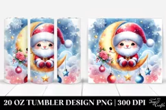 Cute Santa on Winter Moon | 20 oz Tumbler Product Image 1