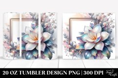 Gardenia White Background Tumbler Product Image 1
