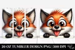 Cute Crazy Watercolor Fox | 20 Oz Tumbler Product Image 1
