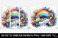 Colorful Whimsical Rainbow | 20 oz Tumbler Product Image 1