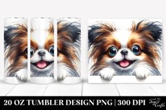 Cute Crazy Watercolor Japanese Chin | 20 Oz Tumbler Product Image 1