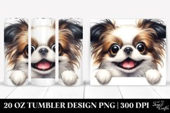 Cute Crazy Watercolor Japanese Chin | 20 Oz Tumbler Product Image 1