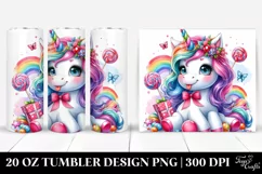 Funny Cute Unicorn Drawing | 20 oz Tumbler Product Image 1
