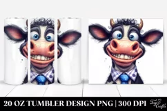 Crazy Funny Cow Big Teeth | 20 Oz Tumbler Product Image 1