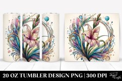 Abstract Pastel Wooden Small Stained Gladiolus | 20 oz Product Image 1