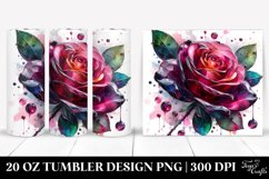 Vibrant Colorful Rose | 20 Oz Tumbler Product Image 1