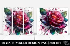 Vibrant Colorful Rose | 20 Oz Tumbler Product Image 1