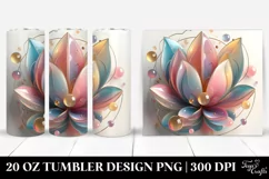 Abstract 3D Pastel Tulip | 20 oz Tumbler Product Image 1