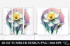 Detailed Glossy Narcissus -like Material | 20 Oz Tumbler Product Image 1