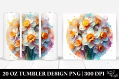 Detailed Glossy Narcissus -like Material | 20 Oz Tumbler Product Image 1