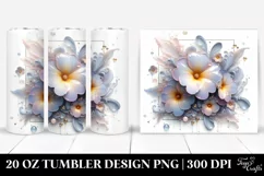 Abstract Primrose Watercolor Splash 20 Oz Tumbler Product Image 1
