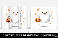 Funny Ghost Halloween Clipart 20 Oz Tumbler Product Image 1