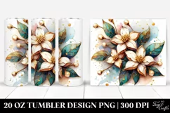 Abstract Wooden Stained Jasmine | 20 Oz Tumbler Product Image 1