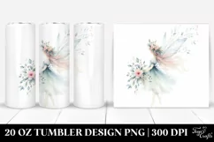 Whimsical Fairy White Background Tumbler Product Image 1
