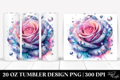 Detailed Vibrant Pastel Shiny Rose Diamonds Material | 20 oz Product Image 1