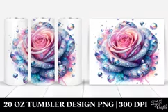 Detailed Vibrant Pastel Shiny Rose Diamonds Material | 20 oz Product Image 1