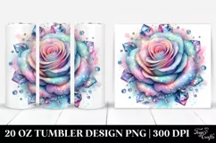 Detailed Vibrant Pastel Shiny Rose Diamonds Material | 20 oz Product Image 1