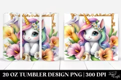 Baby Unicorn Calla Lily Frame|20 oz Tumbler Product Image 1