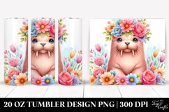 Adorned Funny Walrus Transparent 20 Oz Tumbler Product Image 1