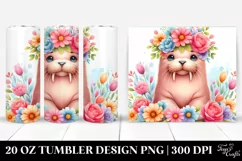 Adorned Funny Walrus Transparent 20 Oz Tumbler Product Image 1