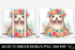 Adorned Funny Walrus Transparent 20 Oz Tumbler Product Image 1