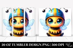 20 Oz Tumbler Sublimation | Smiling Baby Bee Helmet | Product Image 1