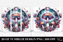 Vibrant Magical Celestial Mushroom 20 Oz Tumbler Product Image 1